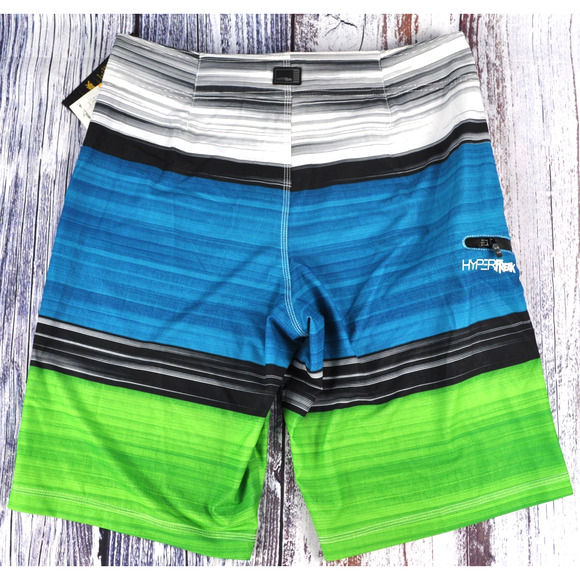 O'Neill Hyperfreak Stripped 21” Board Shorts Men’s Size 33 W/ Fin Tool NWT - Picture 4 of 6